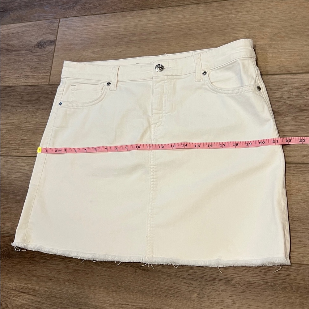 Tommy Bahama White Ella Twill Mini Jean/Denim Skirt Size 12 - Picture 5 of 16